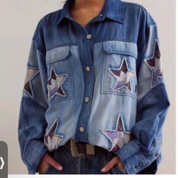 We The Free Tops - We The Free To The Stars Denim Top by Free People.